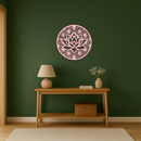 Pink Lotus Flower Metal Wall Art – Elegant Spiritual Bloom Design - KAFGP006