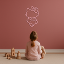 Pink Cute Cat Silhouette Metal Wall Art – Playful Character Design - KAFGP007