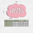 Pink Hello Speech Bubble Metal Wall Art – Playful Greeting Sign - KAFGP011