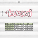 Pink Kuromi Metal Wall Art – Playful Character Typography Decor - KAFGP012