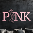 Pink Panther Metal Wall Art – Iconic Character with PINK Typography - KAFGP013