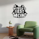 Pink World’s Best Mom Metal Wall Art – Star Design Mother’s Day Gift - KAFGP015