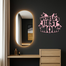 Pink World’s Best Mom Metal Wall Art – Star Design Mother’s Day Gift - KAFGP015