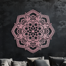 Pink Mandala Metal Wall Art – Intricate Bohemian Design - KAFGP016