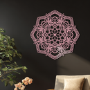 Pink Mandala Metal Wall Art – Intricate Bohemian Design - KAFGP016