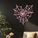 Pink Heart Spider Web Metal Wall Art – Gothic Romantic Decor - KAFGP018