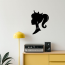 Pink Barbie Silhouette Metal Wall Art – Crowned Princess Profile Decor - KAFGP021