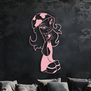 Pink Bratz Girl Metal Wall Art – Fashion Doll Inspired Silhouette Decor - KAFGP022