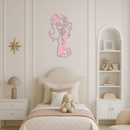 Pink Bratz Girl Metal Wall Art – Fashion Doll Inspired Silhouette Decor - KAFGP022