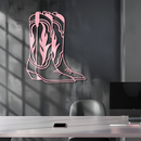 Pink Cowboy Boots Metal Wall Art – Western Rodeo Inspired Decor - KAFGP025