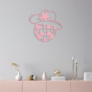 Disco Cowboy Hat Metal Wall Art – Retro Country Party Decor - KAFGP026