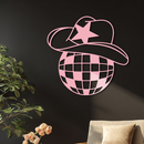 Disco Cowboy Hat Metal Wall Art – Retro Country Party Decor - KAFGP026