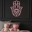 Hamsa Hand Metal Wall Art – Spiritual Protection & Boho Home Decor - KAFGP030