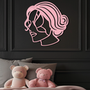 Butterfly Woman Face Silhouette Metal Wall Art – Modern Feminine Design - KAFGP039