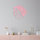 Butterfly Woman Face Silhouette Metal Wall Art – Modern Feminine Design - KAFGP039