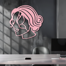 Butterfly Woman Face Silhouette Metal Wall Art – Modern Feminine Design - KAFGP039