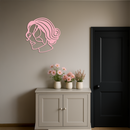 Butterfly Woman Face Silhouette Metal Wall Art – Modern Feminine Design - KAFGP039