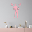 Girl Power Weightlifting Silhouette Metal Wall Art – Strong Woman Design - KAFGP041