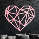 Geometric Heart Silhouette Metal Wall Art – Modern Love Design - KAFGP042