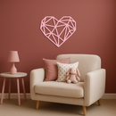 Geometric Heart Silhouette Metal Wall Art – Modern Love Design - KAFGP042