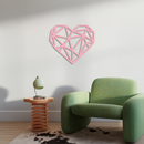 Geometric Heart Silhouette Metal Wall Art – Modern Love Design - KAFGP042