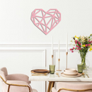 Geometric Heart Silhouette Metal Wall Art – Modern Love Design - KAFGP042