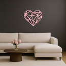 Geometric Heart Silhouette Metal Wall Art – Modern Love Design - KAFGP042