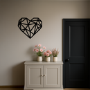 Geometric Heart Silhouette Metal Wall Art – Modern Love Design - KAFGP042