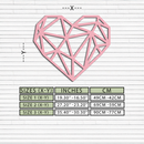 Geometric Heart Silhouette Metal Wall Art – Modern Love Design - KAFGP042