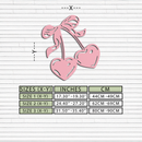 Cherry Heart Silhouette Metal Wall Art – Romantic Bow Design - KAFGP046