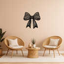 Elegant Bow Silhouette Metal Wall Art – Decorative Ribbon Design - KAFGP047