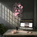 Hello Kitty Hat Labubu Metal Wall Art – Cute Cartoon Character Design - KAFGP051