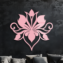Ornamental Lotus Silhouette Metal Wall Art – Elegant Floral Decor - KAFGP053