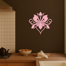 Ornamental Lotus Silhouette Metal Wall Art – Elegant Floral Decor - KAFGP053