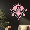 Ornamental Lotus Silhouette Metal Wall Art – Elegant Floral Decor - KAFGP053