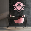 Ornamental Lotus Silhouette Metal Wall Art – Elegant Floral Decor - KAFGP053