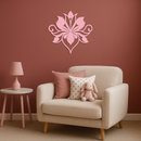 Ornamental Lotus Silhouette Metal Wall Art – Elegant Floral Decor - KAFGP053