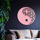 Lotus Mandala Silhouette Metal Wall Art – Sacred Geometry Design - KAFGP056