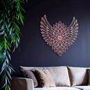 Winged Mandala Metal Wall Art – Sacred Geometry Design - KAFGP057