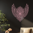 Winged Mandala Metal Wall Art – Sacred Geometry Design - KAFGP057