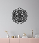 Mandala Silhouette Metal Wall Art – Intricate Sacred Geometry Design - KAFGP058