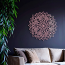 Mandala Silhouette Metal Wall Art – Intricate Sacred Geometry Design - KAFGP058
