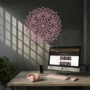 Mandala Silhouette Metal Wall Art – Intricate Sacred Geometry Design - KAFGP058