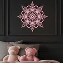 Mandala Silhouette Metal Wall Art – Sacred Geometry Flower Design - KAFGP060
