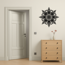 Mandala Silhouette Metal Wall Art – Sacred Geometry Flower Design - KAFGP060