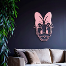 Daisy Duck Silhouette Metal Wall Art – Cartoon Character Design - KAFGP063