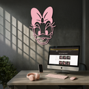 Daisy Duck Silhouette Metal Wall Art – Cartoon Character Design - KAFGP063