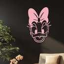 Daisy Duck Silhouette Metal Wall Art – Cartoon Character Design - KAFGP063