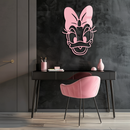 Daisy Duck Silhouette Metal Wall Art – Cartoon Character Design - KAFGP063