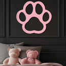 Paw Print Silhouette Metal Wall Art – Minimal Pet Lover Home Decor - KAFGP064